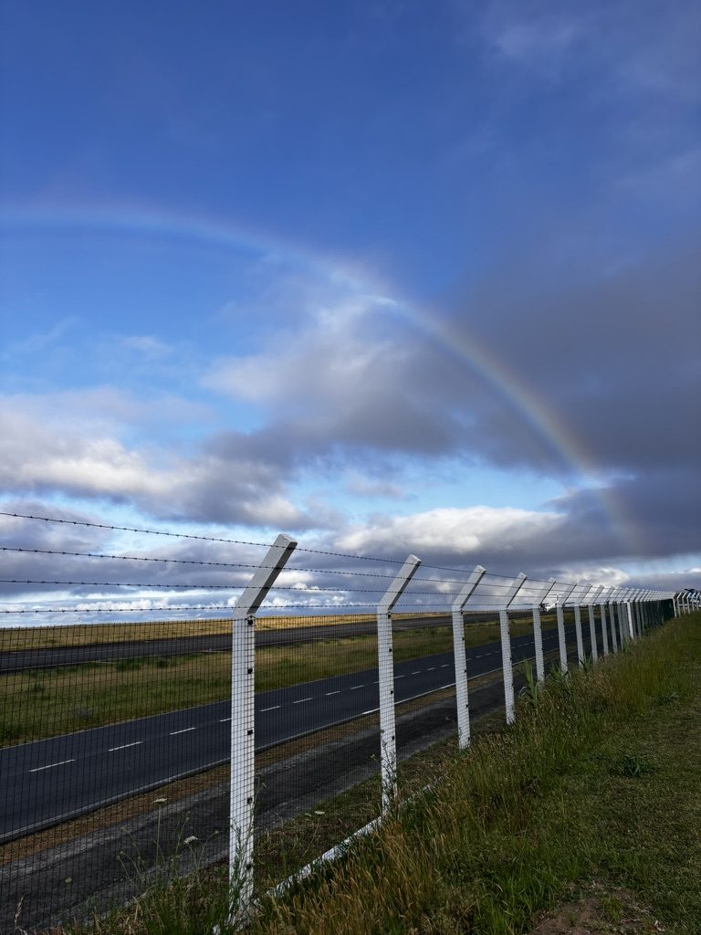 Rainbow over Sao Miguel on arrival