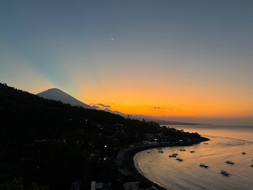 Glowing Light Sunset in Amed, Bali